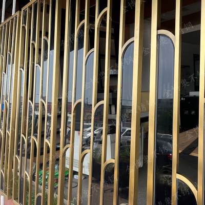 金博奥 不锈钢景墙屏风 酒店别墅装饰隔断 款式新颖美观 建筑家装用图5
