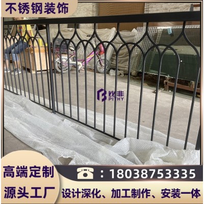 不锈钢铁艺装饰护栏小区庭院露天阳台防护隔离围栏栏杆定制图5