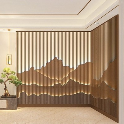 现代简约不锈钢屏风隔断酒店KTV会所金属装饰隔断客厅隔断屏风