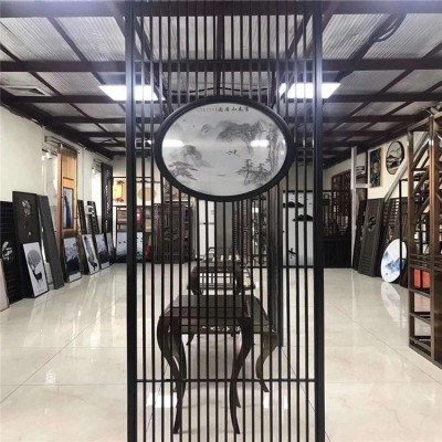 铂钧晟 铁艺隔断屏风客厅入户门遮挡玄关不锈钢办公室餐厅装饰轻奢图2