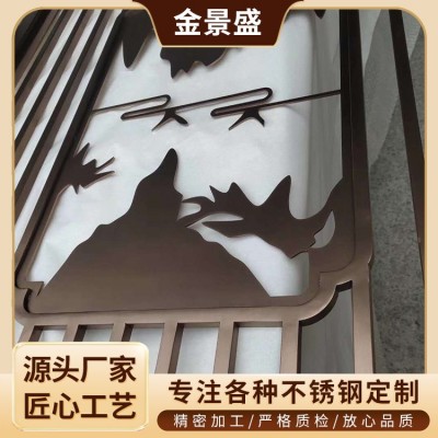 不锈钢屏风 304客厅家装屏风隔断 现代精美简约风格图2