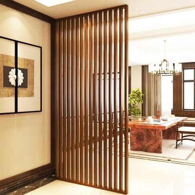 不锈钢铝艺假山屏风客厅酒店办公隔断新中式玄关花格镂空装饰批发图2
