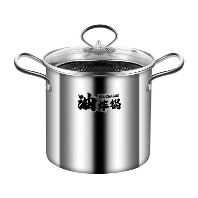 厂家直销跨境不锈钢家用油炸锅 餐厅麻辣烫锅 厨房多功能小炸锅图4