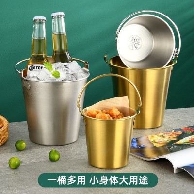 304不锈钢多用啤酒杯网红创意个性迷你小吃小提桶冰块冰桶酒吧KTV图3