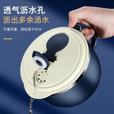 宿舍泡面碗带盖学生泡面神器专用饭盒不锈钢超大容量拌面方便面碗图3