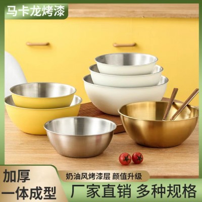 304不锈钢加厚打蛋盆奶油打发盆家用圆形沙拉盆烘培刻度搅拌盆图2