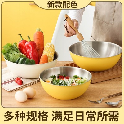 304不锈钢加厚打蛋盆奶油打发盆家用圆形沙拉盆烘培刻度搅拌盆图3