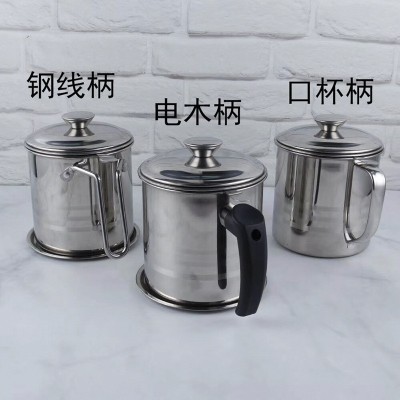 油壶不锈钢过滤网杯304滤油壶储油罐汤油渣猪油瓶大容量批发图3