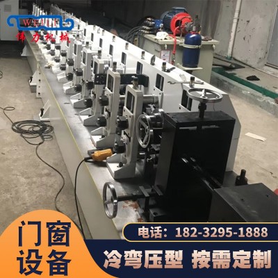 防盗门流水线设备 钢质防盗门板成型机 花边门框机设备伟力直供图2