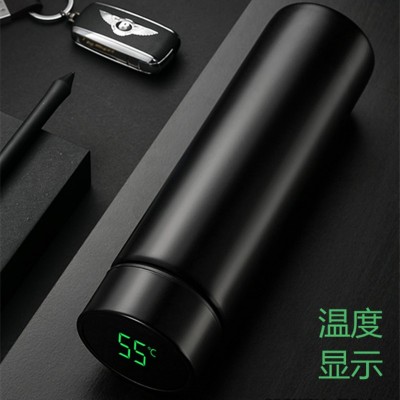 智能温度保温杯新款304温度感应杯 LED灯温度显示水杯商务礼品