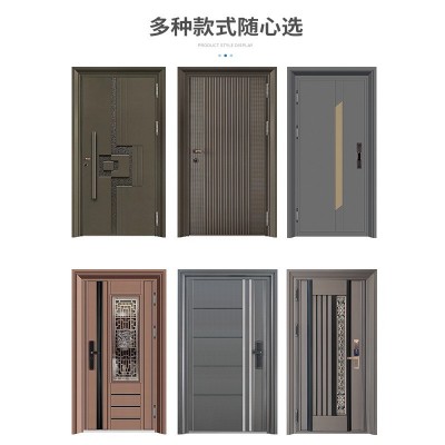 不锈钢入户门 甲级安全防盗门 家用智能门锁简约韩式门别墅入户门图4