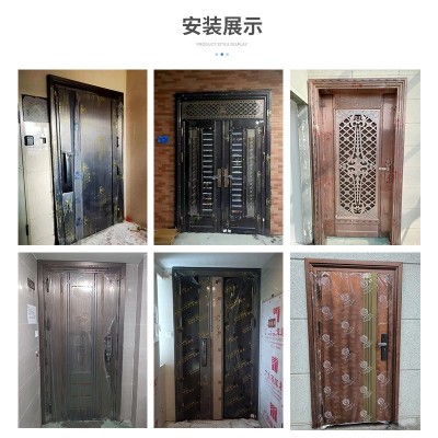 304不锈钢进户门 甲级入户门防盗门 家用智能子母门 别墅大门中门图5