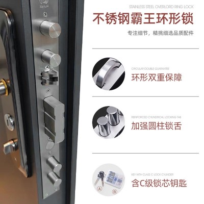 佛山不锈钢防盗门批发家用防盗韩式入户门别墅304不锈钢入户门图2