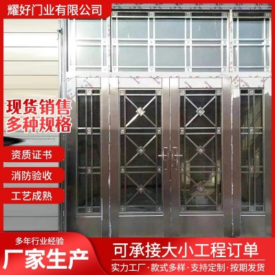 304不锈钢门大门双开门单门家用别墅入户门消防门不锈钢防盗门图2
