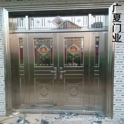 304不锈钢门单门不锈钢防盗门家用进户子母门别墅乡村大门双开门图5