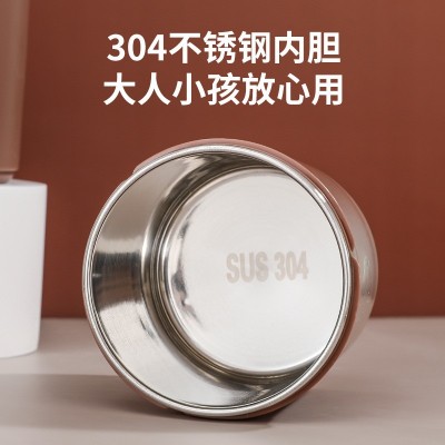 304不锈钢双层咖啡杯便携保温水杯高颜值情侣杯随行牛奶早餐杯图4