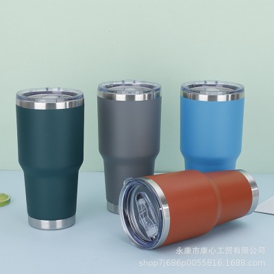跨境专供304不锈钢冰霸杯30oz车载汽车杯水杯保温杯保冷杯吸管杯图3