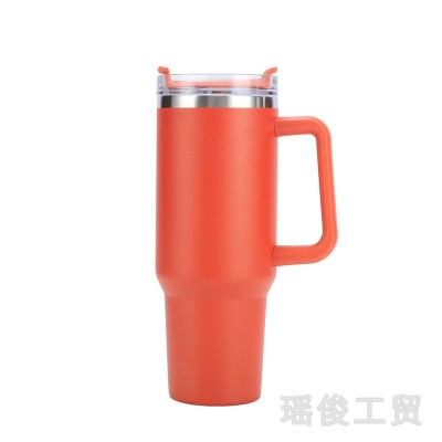 跨境大容量40oz冰霸杯304不锈钢保温水杯汽车杯手柄吸管杯啤酒杯图5