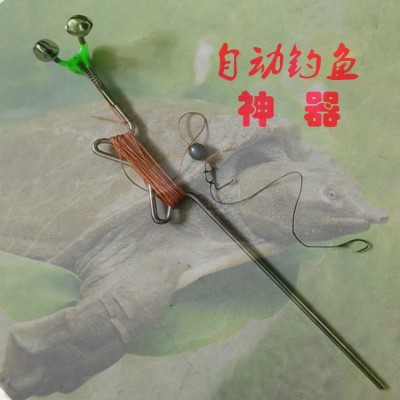 自动钓鱼手线地插 不锈钢甲鱼地插 钓鱼线组地插带弹簧响铃图3