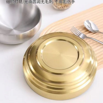 韩式不锈钢双层碗 防烫拌饭碗拉面麻辣烫螺蛳粉泡面碗冷面碗食堂图3