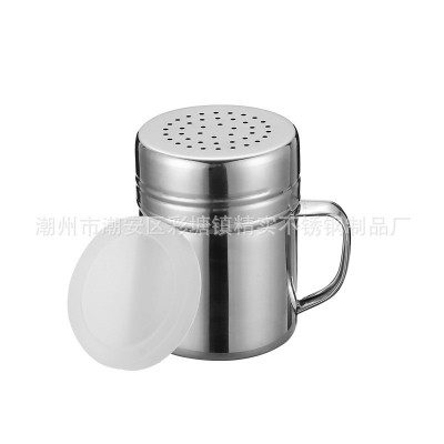 304不锈钢撒粉罐调味罐 花式咖啡撒粉器 可可粉撒粉筒 密孔牙签罐图5