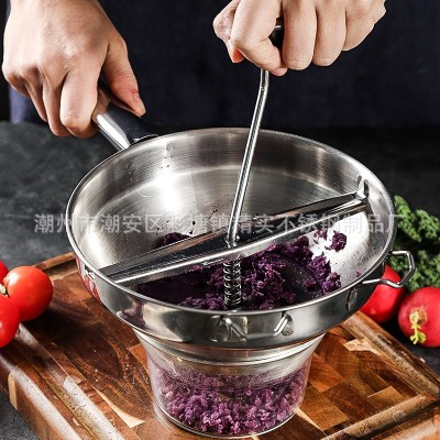 压土豆泥器 土豆压不锈钢压薯器 烘焙捣碎器宝宝辅食厨房工具创意图2