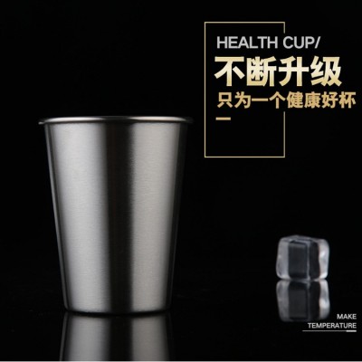 单层卷边304不锈钢啤酒杯户外便携汽车杯办公礼品便利杯印制LOGO图2