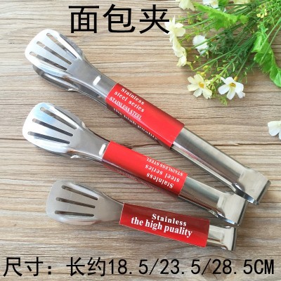 不锈钢三线食品夹面包烧烤煎饼铁板烧夹煎牛排夹厨房工具厂家直供图1