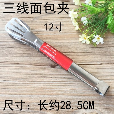不锈钢三线食品夹面包烧烤煎饼铁板烧夹煎牛排夹厨房工具厂家直供图4