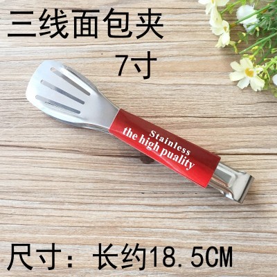 不锈钢三线食品夹面包烧烤煎饼铁板烧夹煎牛排夹厨房工具厂家直供图2