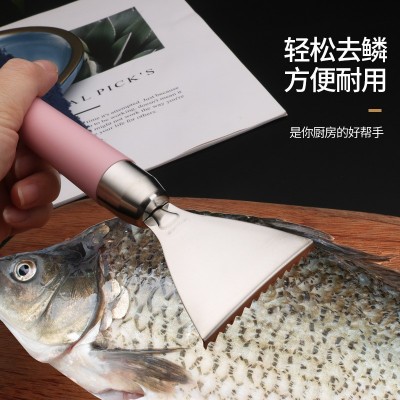 304不锈钢鱼鳞刨家用刮鱼鳞器手动打鱼刀厨房去鱼鳞工具厂家直供图2