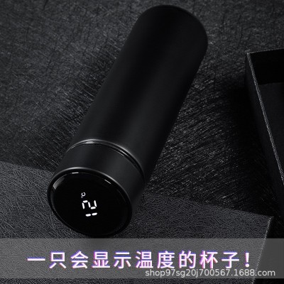 智能测温304不锈钢保温杯会议礼品商务礼品真空直身杯图2