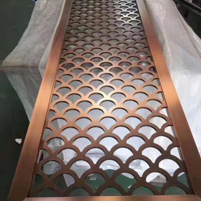 不锈钢屏风别墅客厅不锈钢玄关隔断大型激光专业中厚板切金属制品图4