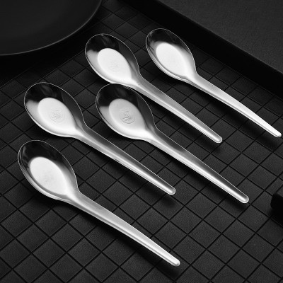 新款不锈钢勺子家用勺子大号调羹儿童匙不锈钢甜品勺子西瓜勺图3
