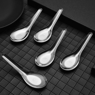 新款不锈钢勺子家用勺子大号调羹儿童匙不锈钢甜品勺子西瓜勺图2