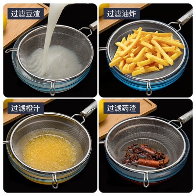 新品304不锈钢网漏 家用双耳过滤油炸滤油漏勺厨房多用途油格批发图3