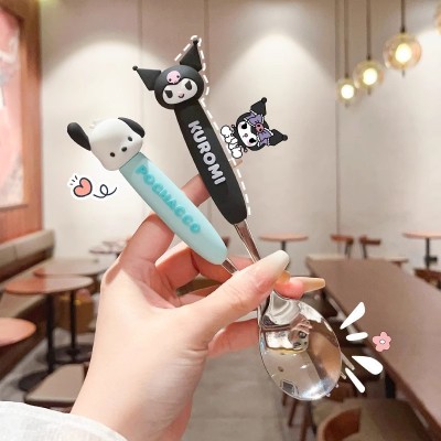 三丽鸥大耳狗KITTY美乐蒂勺叉套装可爱不锈钢高颜值餐具勺子叉子图1