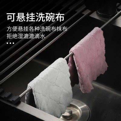 亚马逊可折叠不锈钢沥水架碗碟架水槽厨房置物架滤水架Drain rack图3