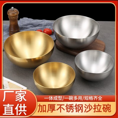 韩式沙拉碗不锈钢单层简约冷面碗拌饭泡面碗螺蛳粉碗水果凉拌料理图4