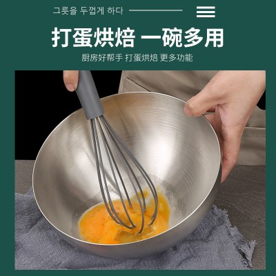 韩式沙拉碗不锈钢单层简约冷面碗拌饭泡面碗螺蛳粉碗水果凉拌料理图3