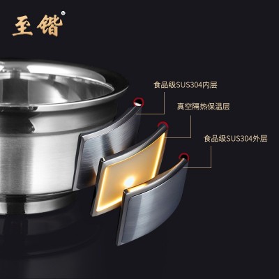 批发不锈钢龙凤碗 食用级不锈钢加厚隔热汤碗耐摔家用饭碗儿童碗图2