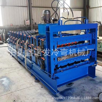 河源一机三用压瓦机，广东三层彩钢压瓦机 全自动操作可出三种图3