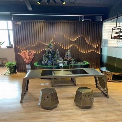 304不锈钢格栅花格 金属隔断 假山屏风制作 电镀 烤漆图4