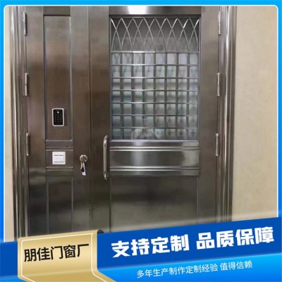 不锈钢楼宇门 钢制小区入户门 常闭式隔热平开耐火门 安装方便 朋佳图5