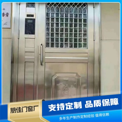 不锈钢楼宇门 钢制小区入户门 常闭式隔热平开耐火门 安装方便 朋佳图4