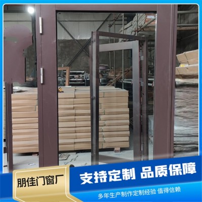 钢制超高防火门 家用客厅不锈钢有框玻璃门 保温隔热 通透性好图5