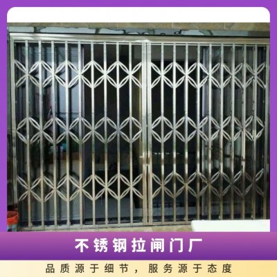 不锈钢拉闸门厂 推拉门 生产加工 一个也是出厂图2