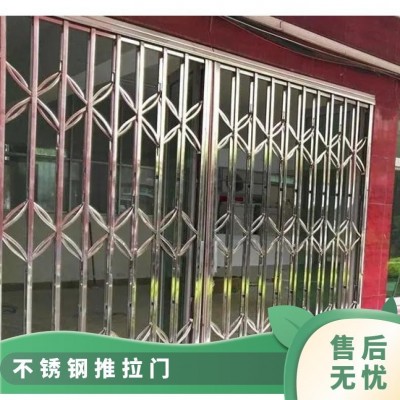 不锈钢拉闸门厂 推拉门 生产加工 一个也是出厂图4