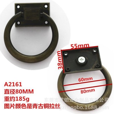 锌合金把手圆形吊环青古拉手圆圈拉手大门拉手家具五金批发图2