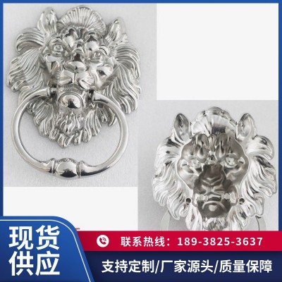 新中式仿古银色锌合金大门拉手 狮子头大拉环虎头门拉环木门把手图4